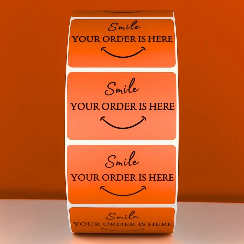 Smile Your Order Is Here Stickers Packaging Labels for Small Business THANK YOU